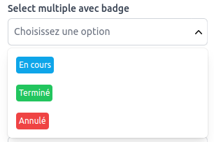 Select with badge